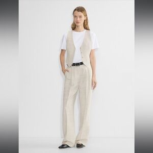 Aritzia The Effortless Linen Pant, size 10